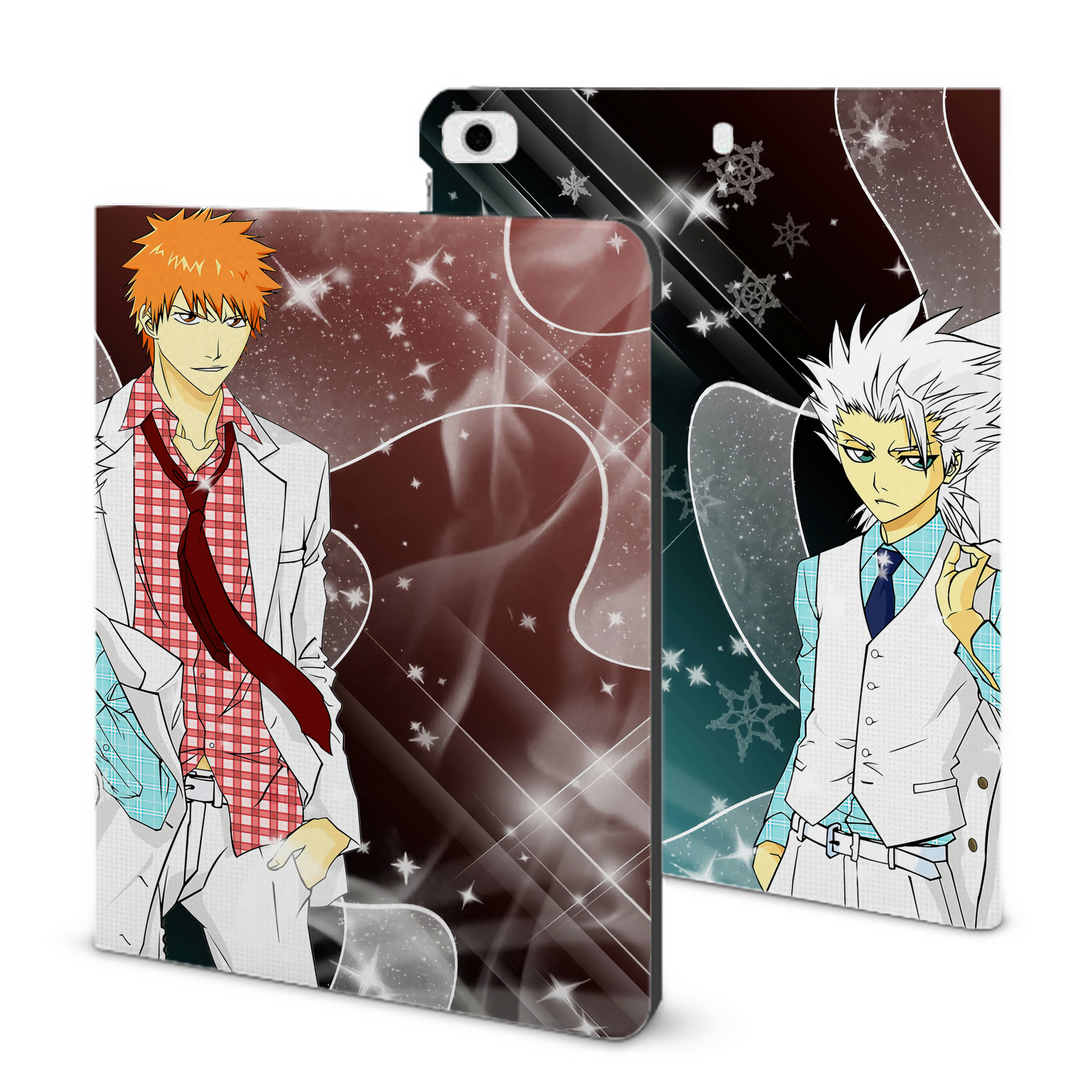 （画像用） ブリーチ BLEACH IPad ケース ブック型 PUレザー TPU 耐衝撃 軽量 薄型 ペン収納なし 全面保護 IPad 各モデル対応